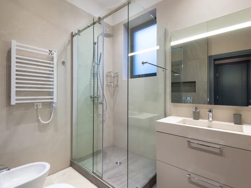 Mampara de baño de vidrio templado
